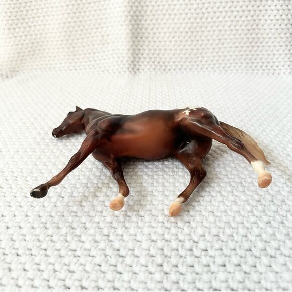 Breyer Classics Walking Horse Chestnut Appaloosa Toy Plastic Figure Marked Stamp - Picture 7 of 10